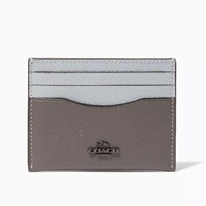 Coach Blue Heather Gray Slim ID Card Case